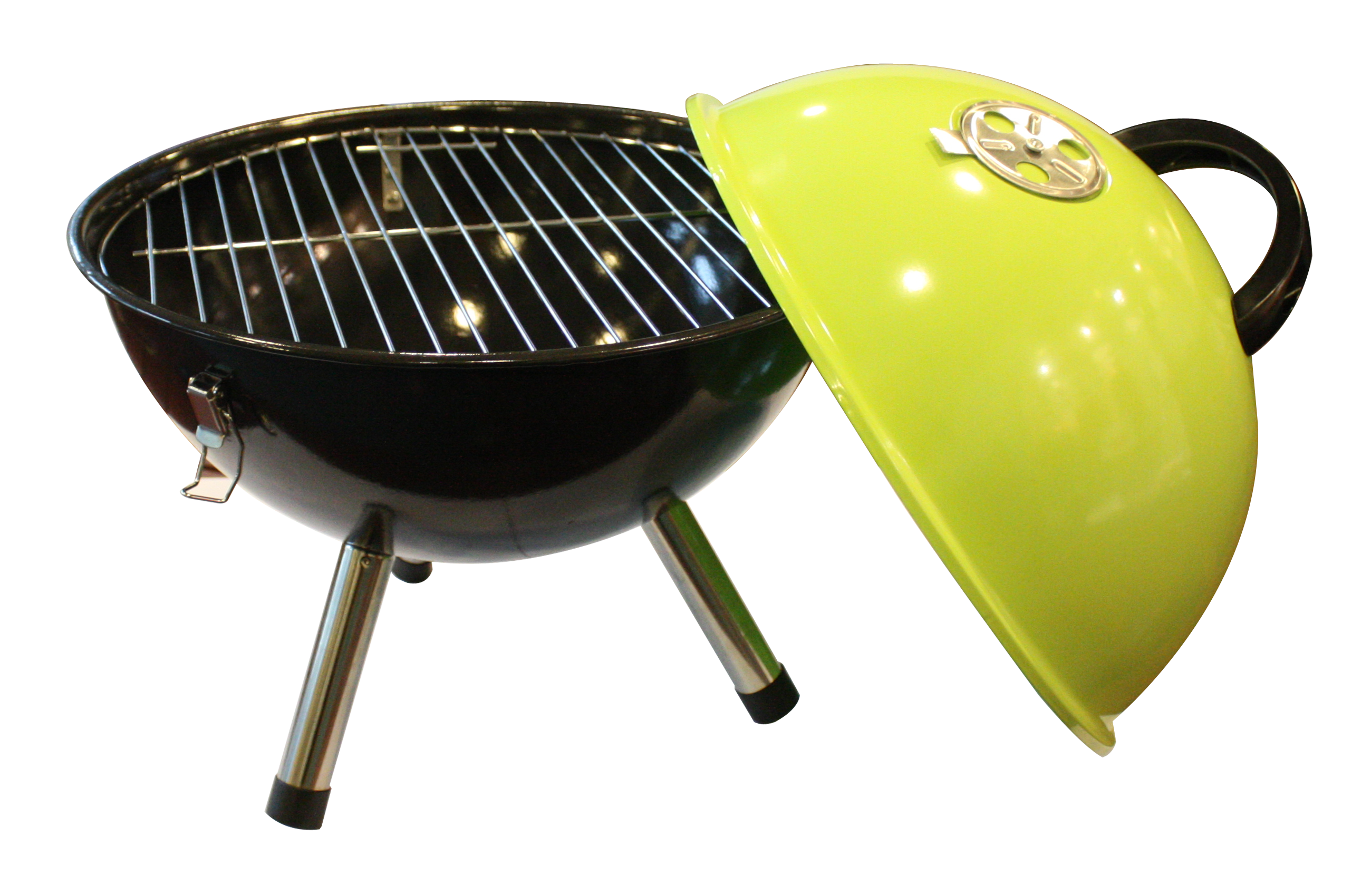 A Black And Yellow Barbecue Grill