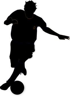 A Silhouette Of A Man Running