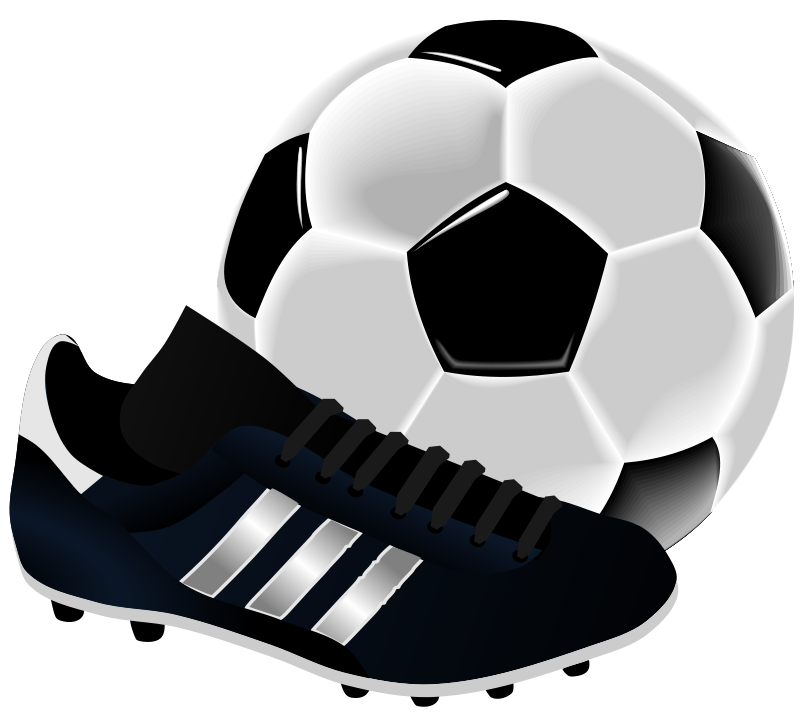A Football Ball And Shoe