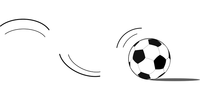A Football Ball With A Black Background