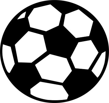 A White Football Ball On A Black Background