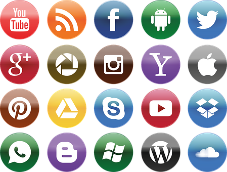 A Collection Of Different Colored Round Icons