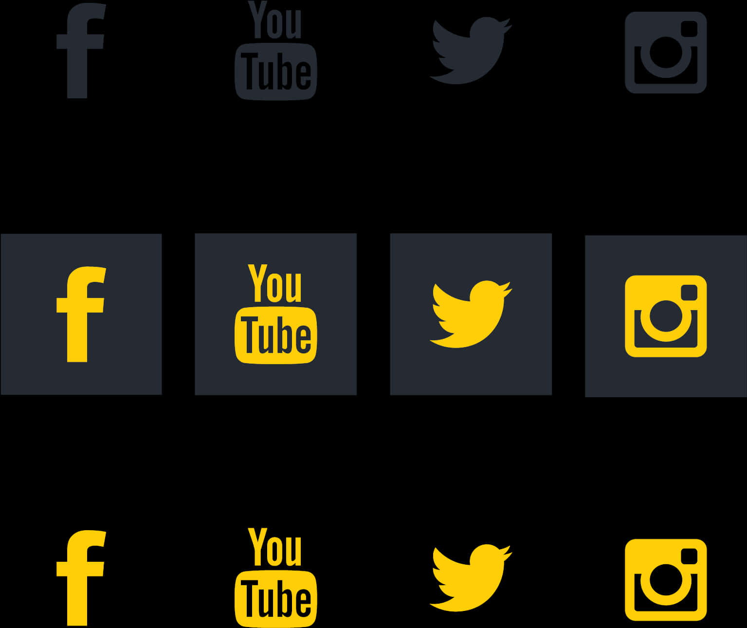 Big Four Social Media Logos
