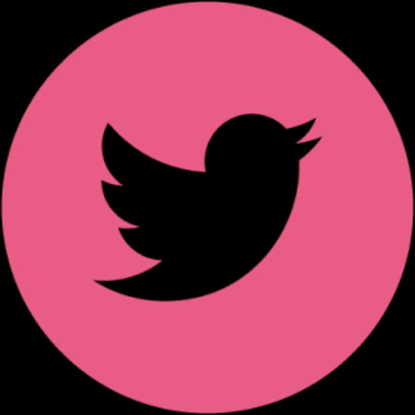 Pink Twitter Social Media Logos