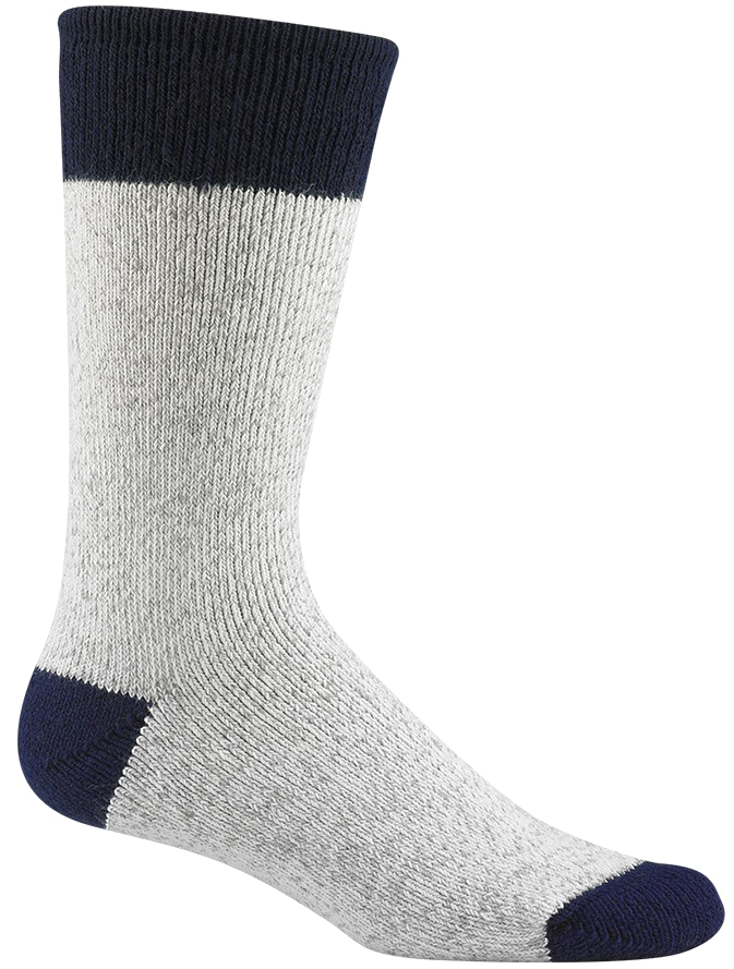 A White And Grey Sock