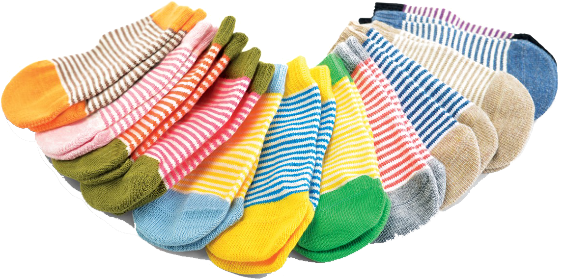 A Group Of Colorful Socks