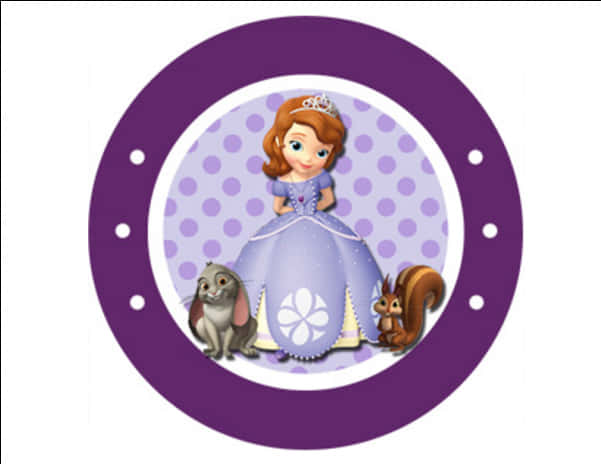 A Cartoon Of A Princess And Two Squirrels