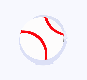 A Red And White Baseball