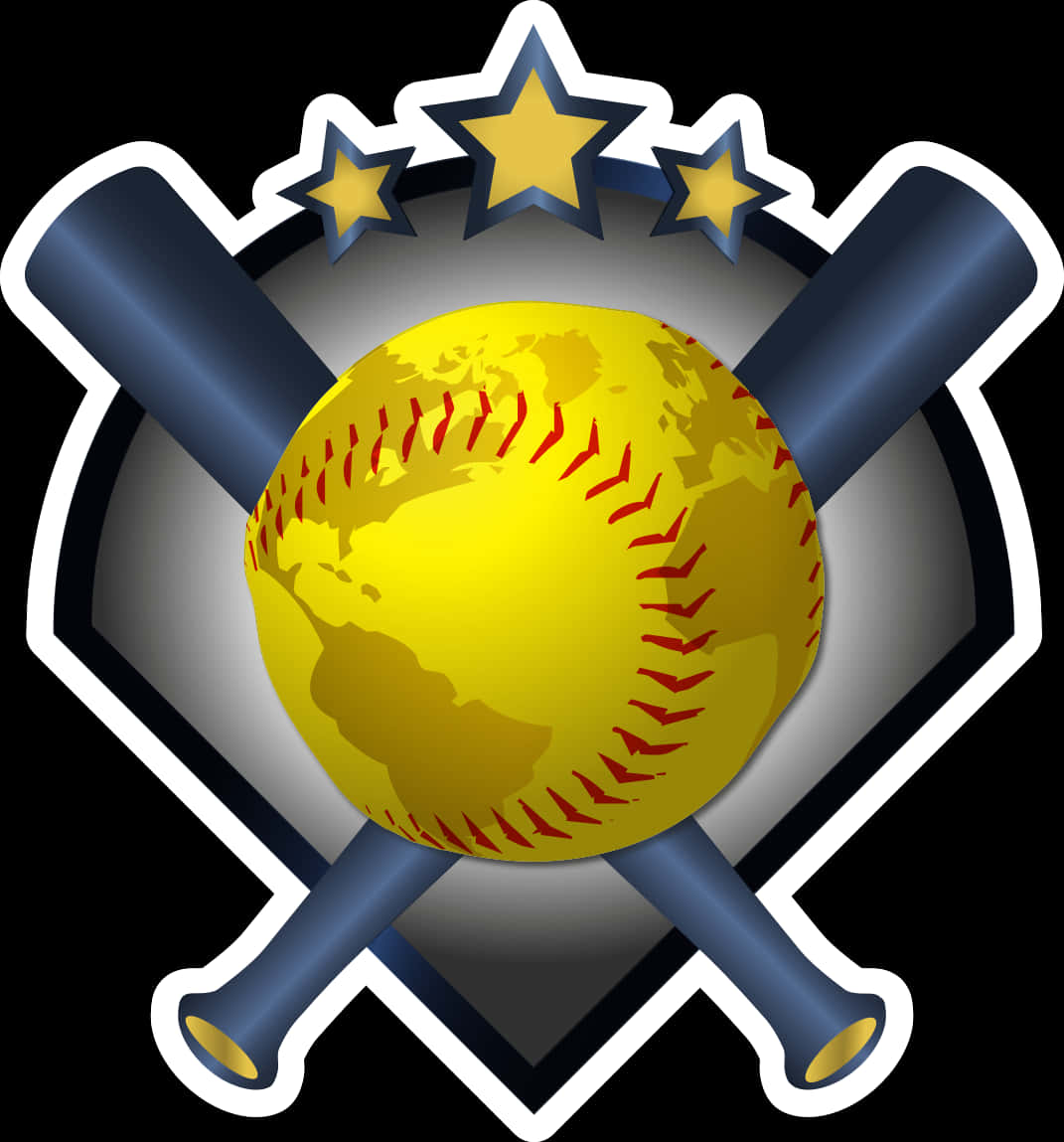 A Logo Of A Baseball And Bats