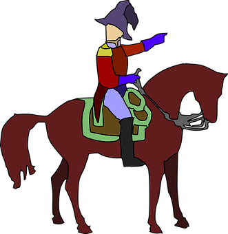 A Man Riding A Horse