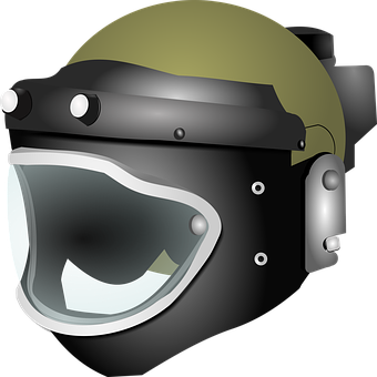 A Helmet With A Clear Visor