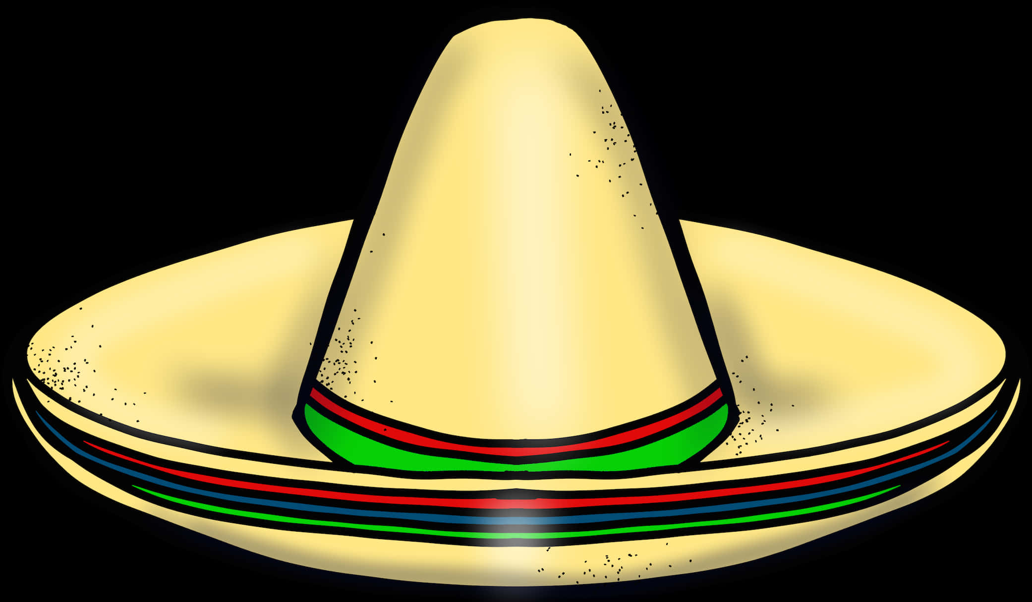 A Colorful Hat With A Black Background