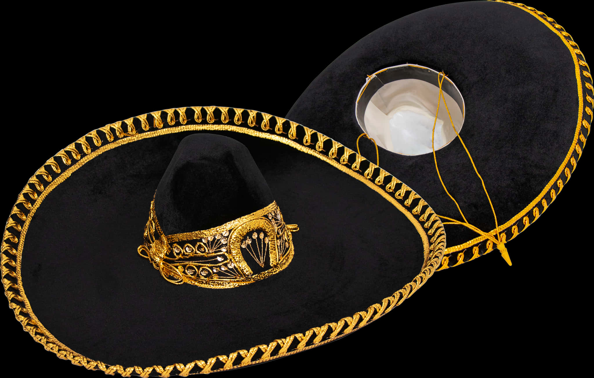 A Black And Gold Sombrero