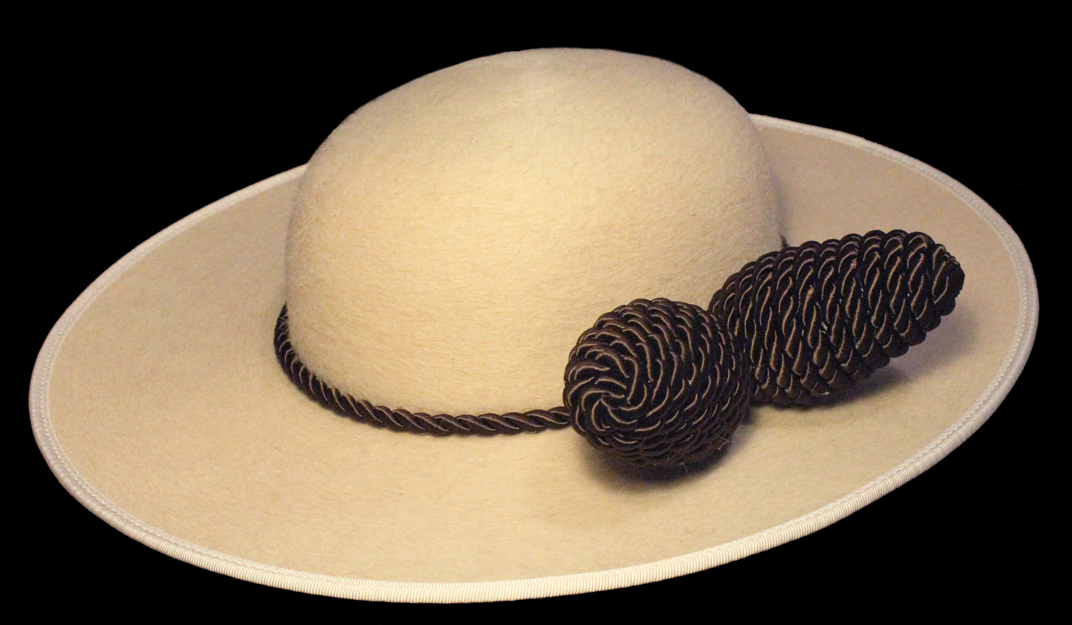 A Hat With A Black Rope