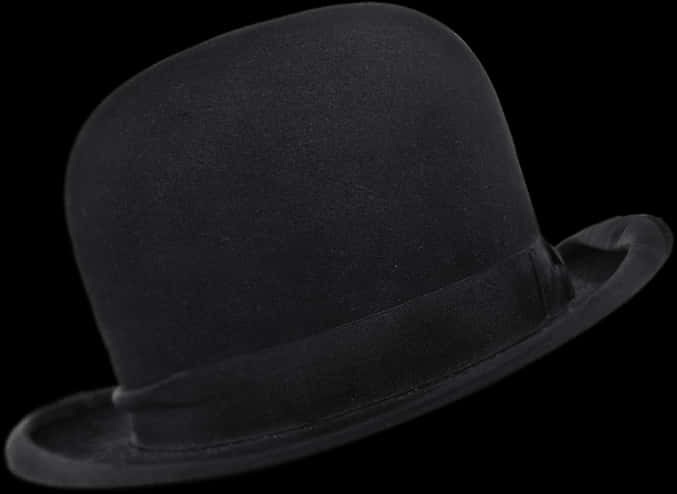 A Black Hat With A Black Background