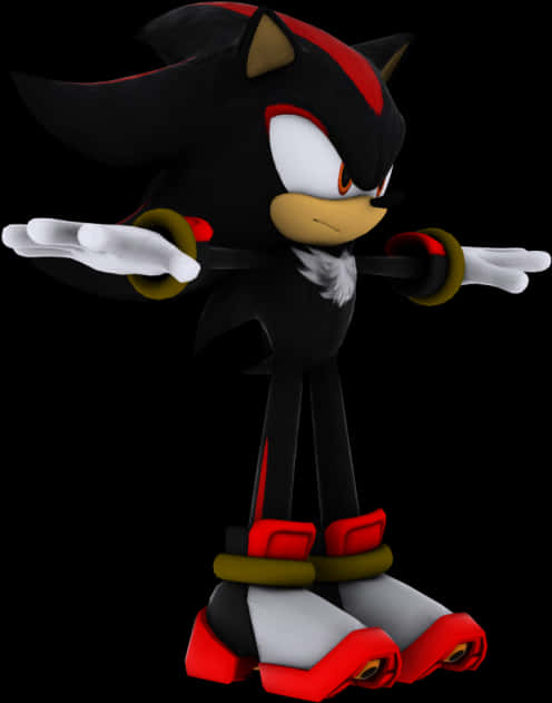 A Cartoon Character Of A Black And White Hedgehog