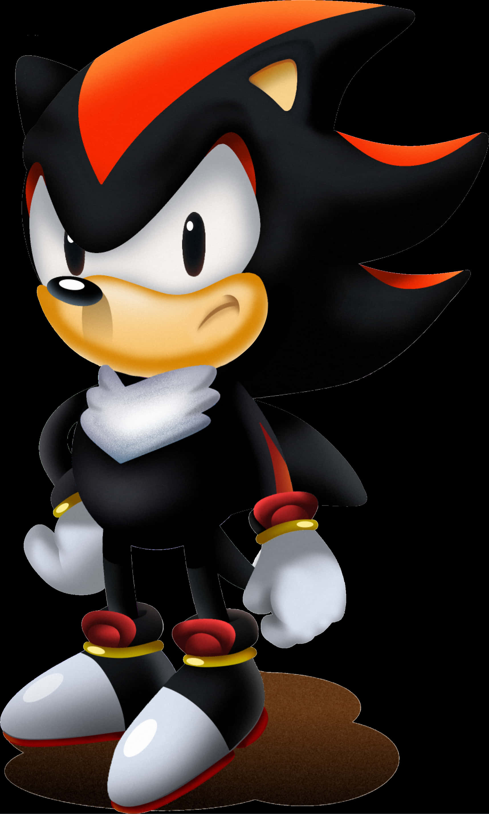 A Cartoon Character Of A Black Hedgehog