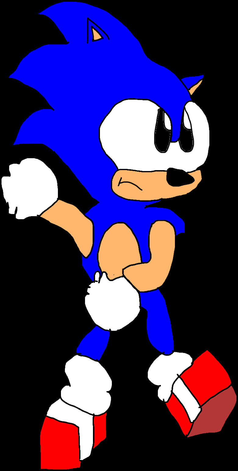 Cartoon A Cartoon Of A Blue Hedgehog