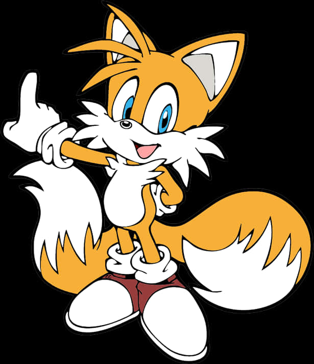 Cartoon Fox With White And Orange Fur And White Shoes