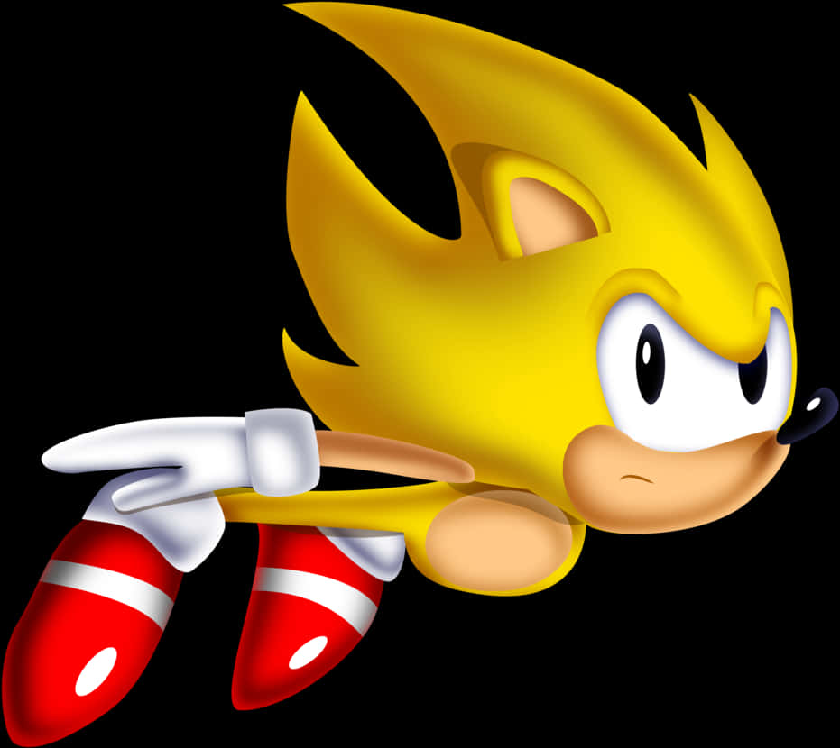 A Cartoon Character Of A Yellow Hedgehog
