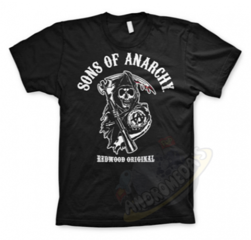 A Black Shirt With A Skull And A Gun