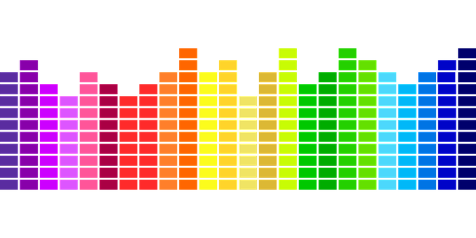 A Colorful Equalizer With Black Background