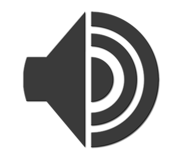 A Black And Grey Sound Icon