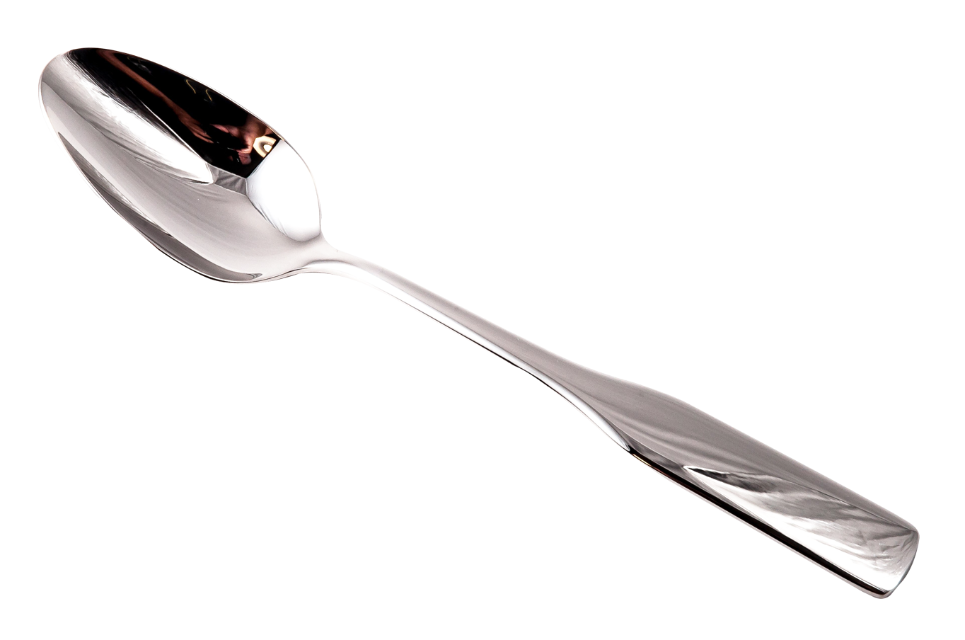 A Silver Spoon On A Black Background