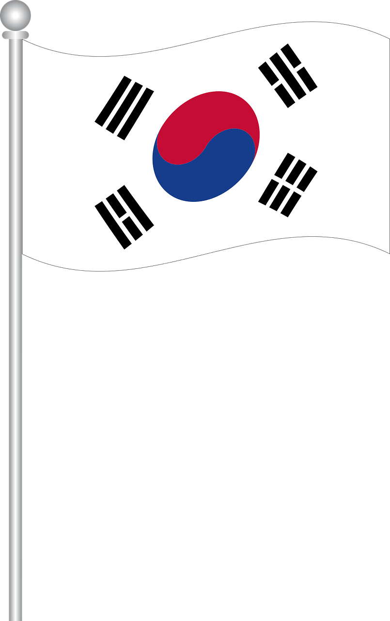 A Flag With A Black And White Background