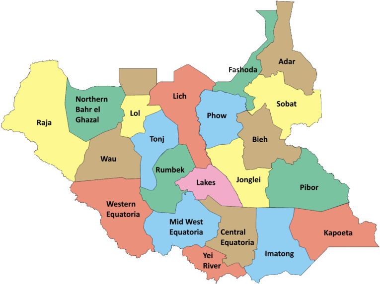 South Sudan 21 States, Hd Png Download