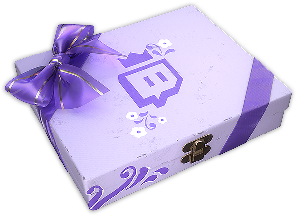 A White Box With Purple Ribbon And A Bow