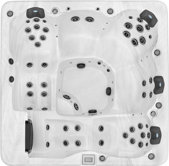 A White And Black Hot Tub