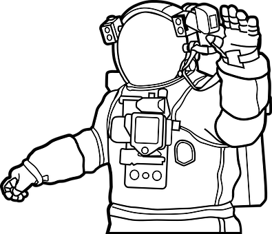 A Outline Of An Astronaut