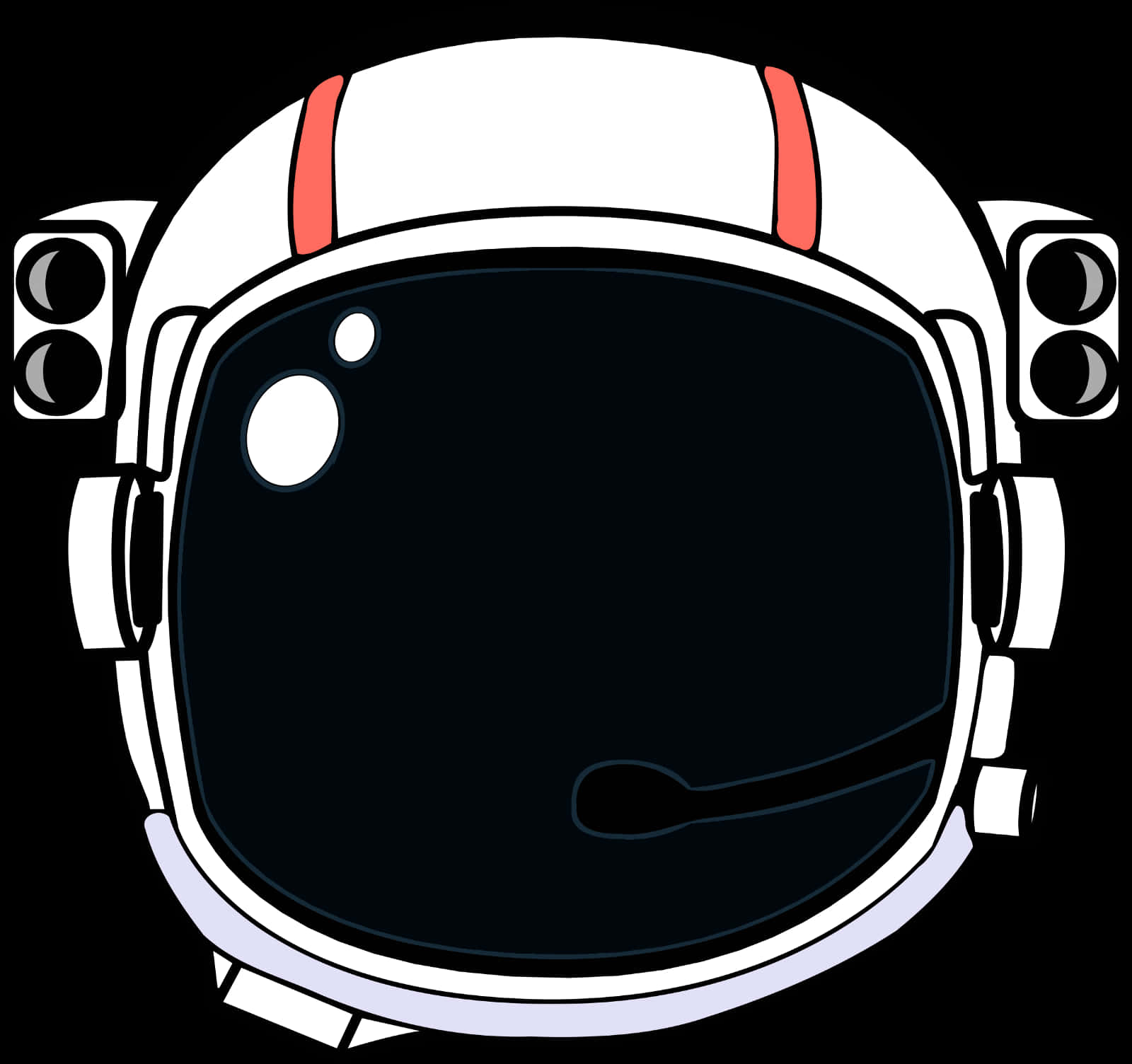 A White Helmet With A Black Screen