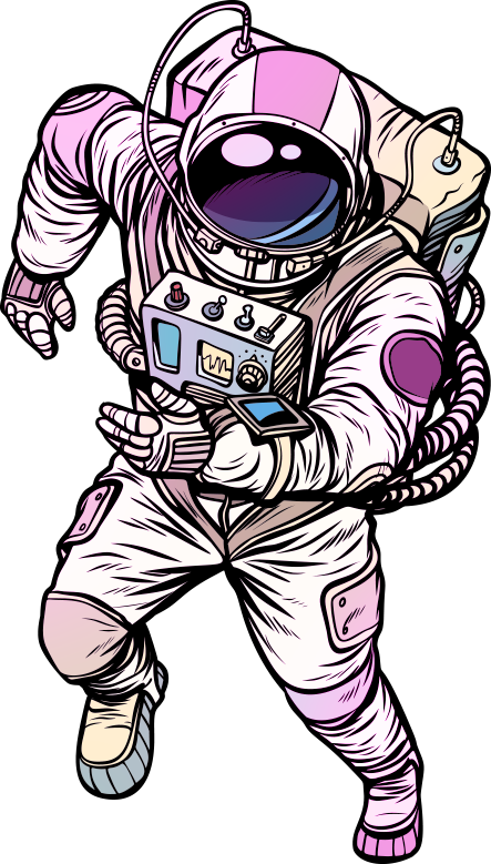 A Cartoon Of An Astronaut