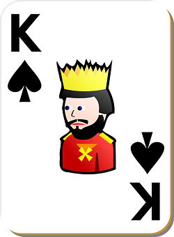 A Card With A Cartoon Of A Man With A Crown