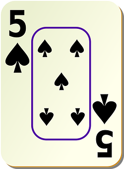 A Card With A Card Of Spades