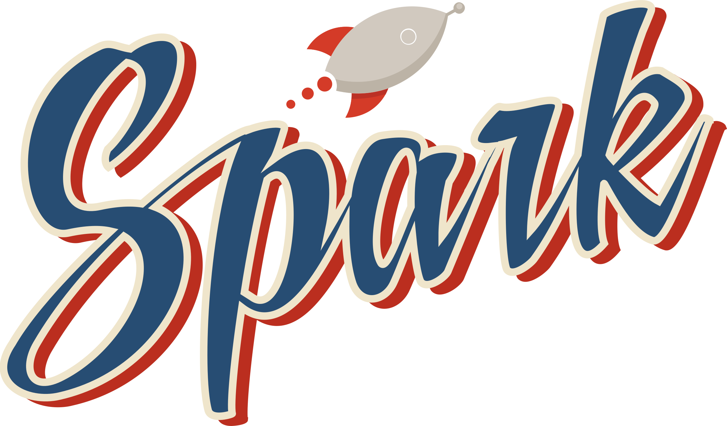 A Logo With A Rocket Flying In The Air