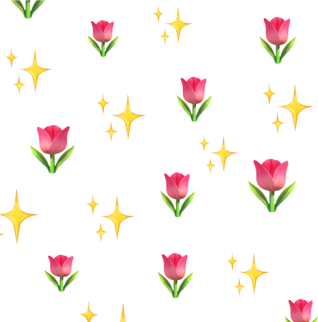 A Pattern Of Pink Flowers And Stars