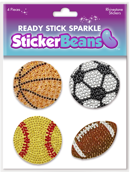 A Set Of Stickers With Different Balls