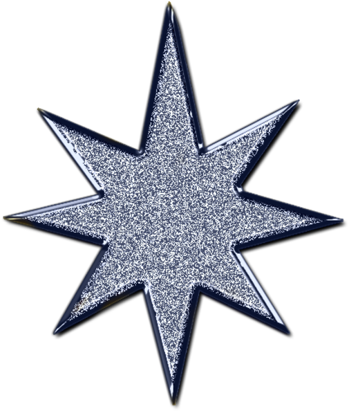 A Silver Star With A Black Background