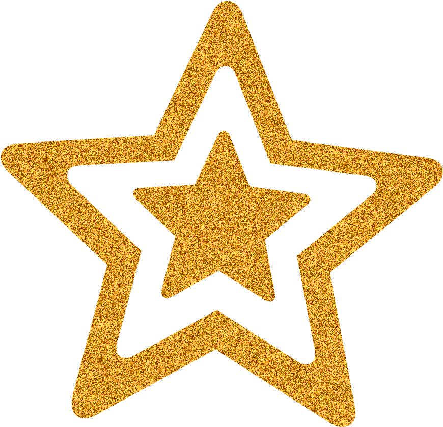 A Gold Star With Black Background