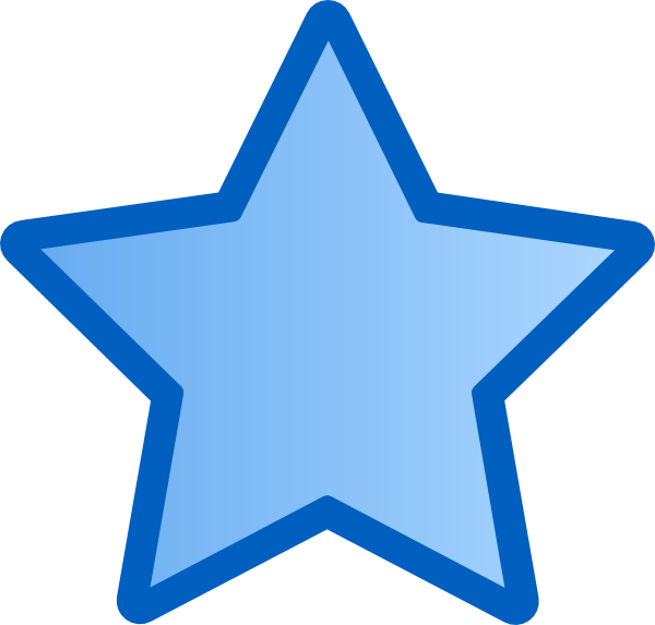 A Blue Star With A Black Background