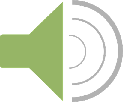 A Green And Grey Sound Logo