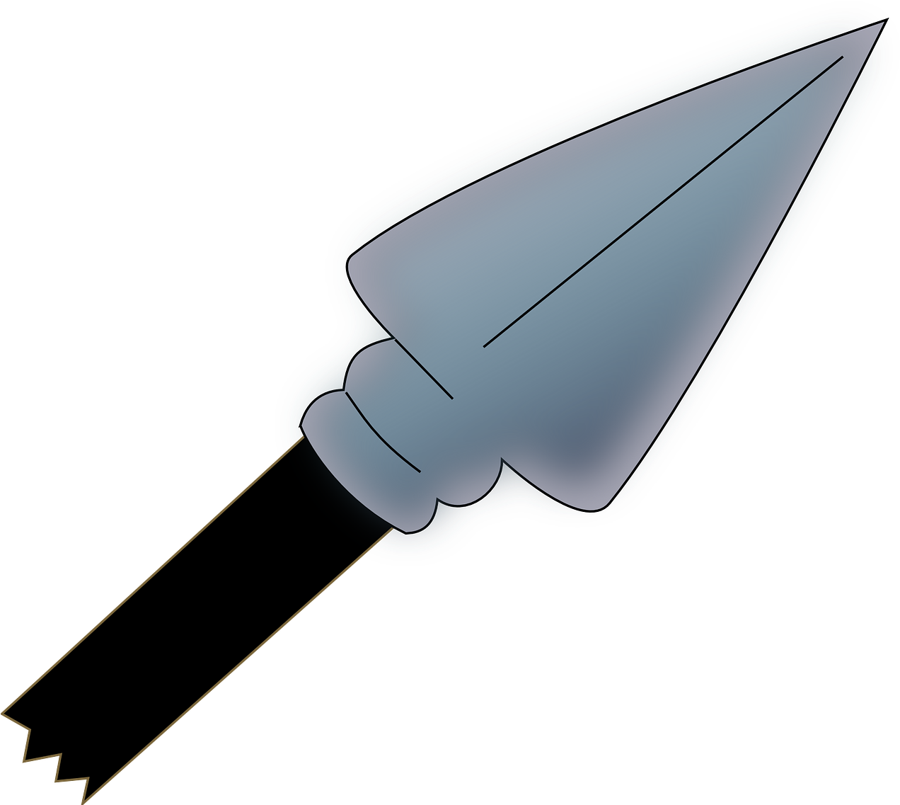 A Sharp Pointed Weapon On A Black Background