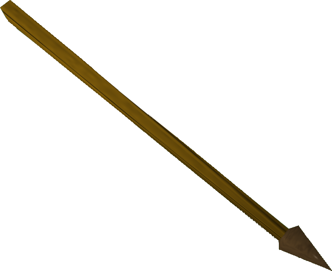 A Long Wooden Spear With A Pointed Tip