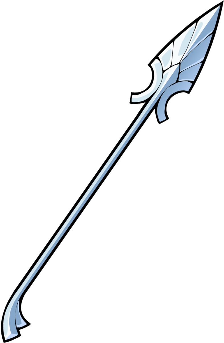 A Silver Spear With A Black Background