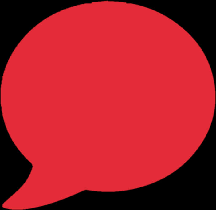 A Red Speech Bubble On A Black Background