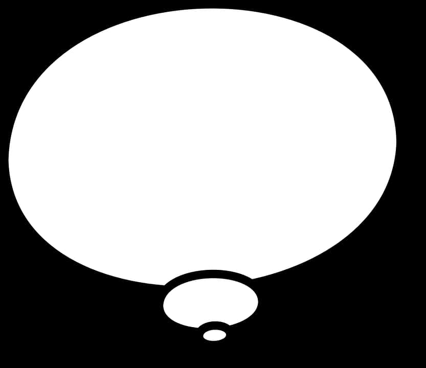 A White Oval Object With Black Background