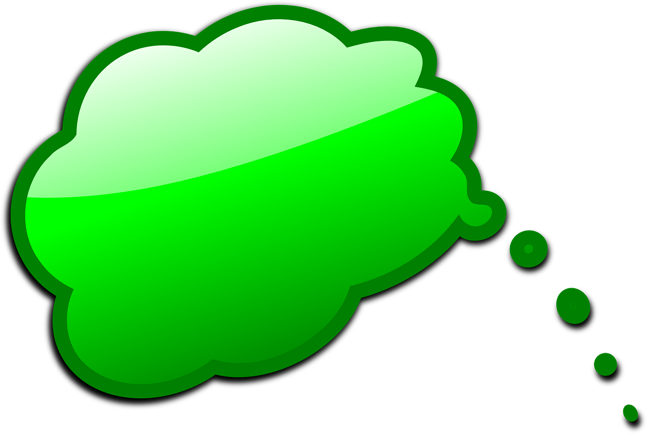 A Green Bubble With Black Background